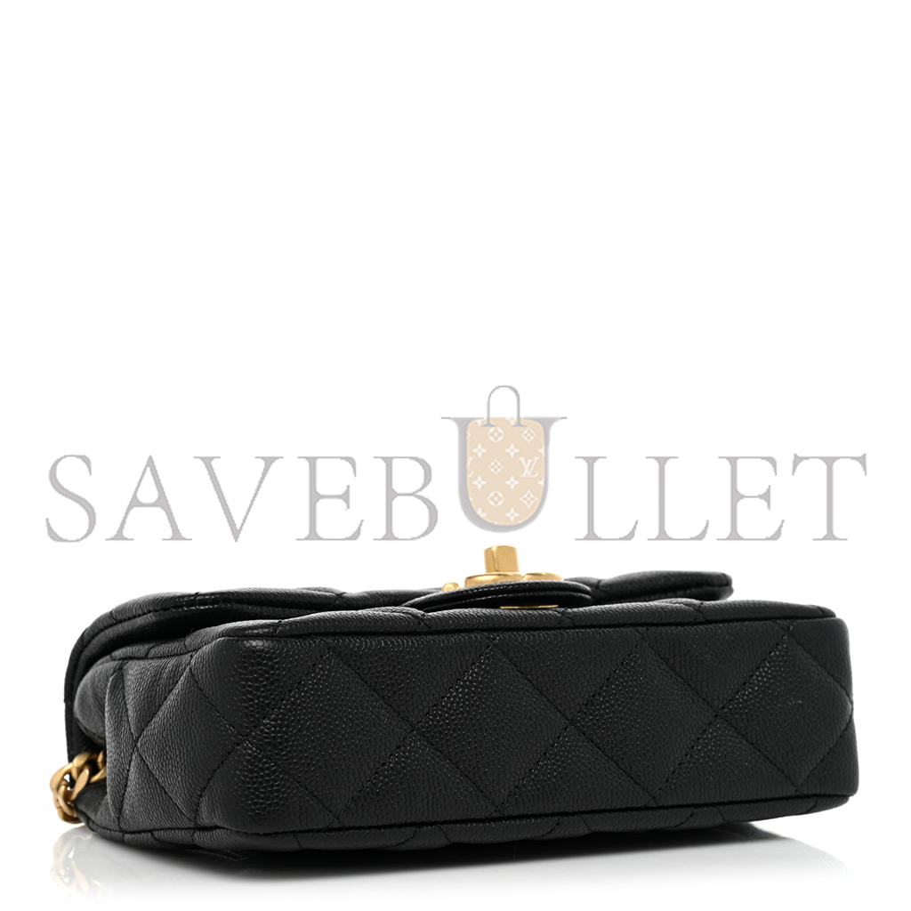 Ch*el master heart adjustable buckle mini flap bag (19*12*8cm)